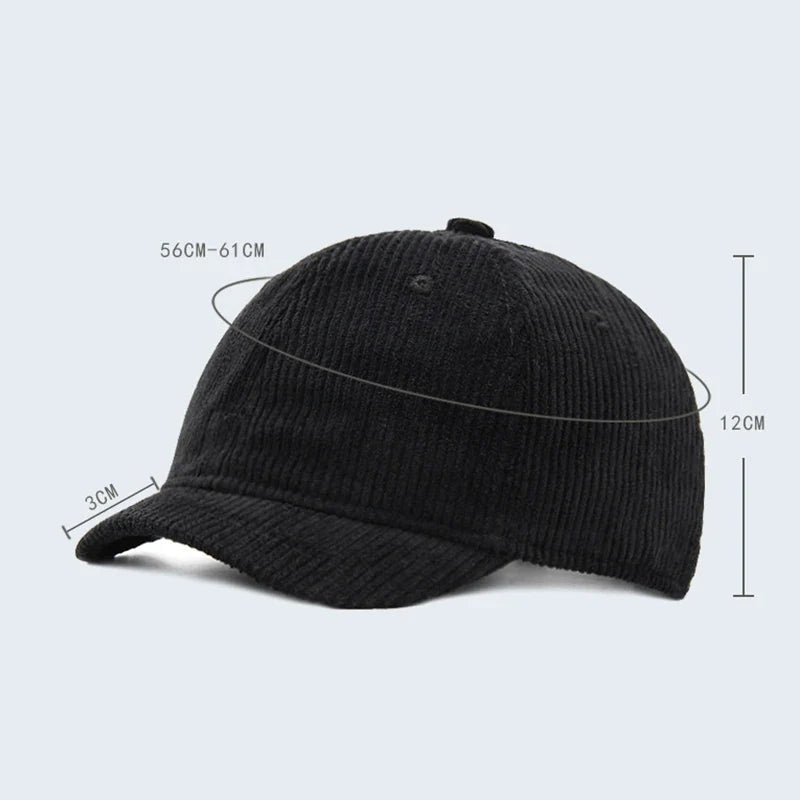Seul Corduroy Short Brim Baseball Cap