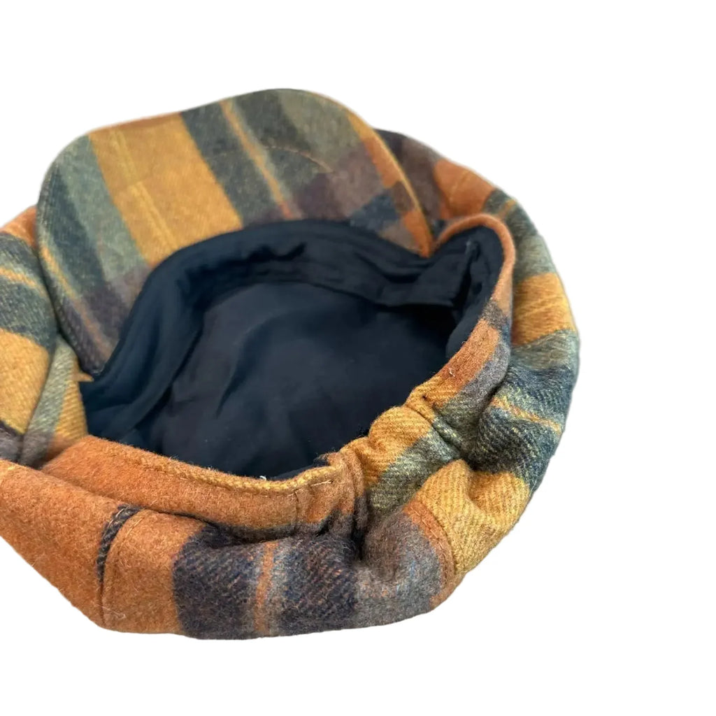 Sheffield Plaid Wool Newsboy Cap