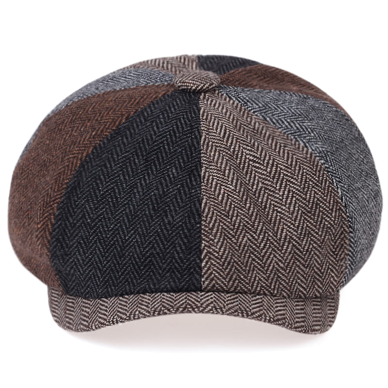 Shelby 4 Colors Herringbone Newsboy Cap