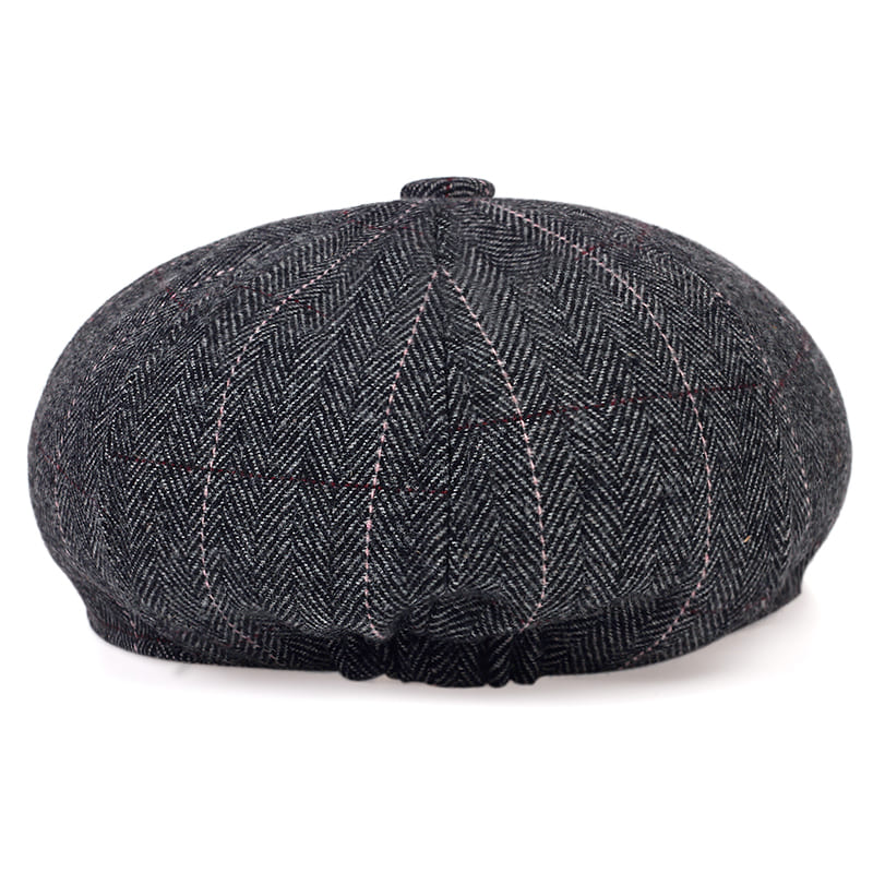 Shelby Striped Newsboy Cap