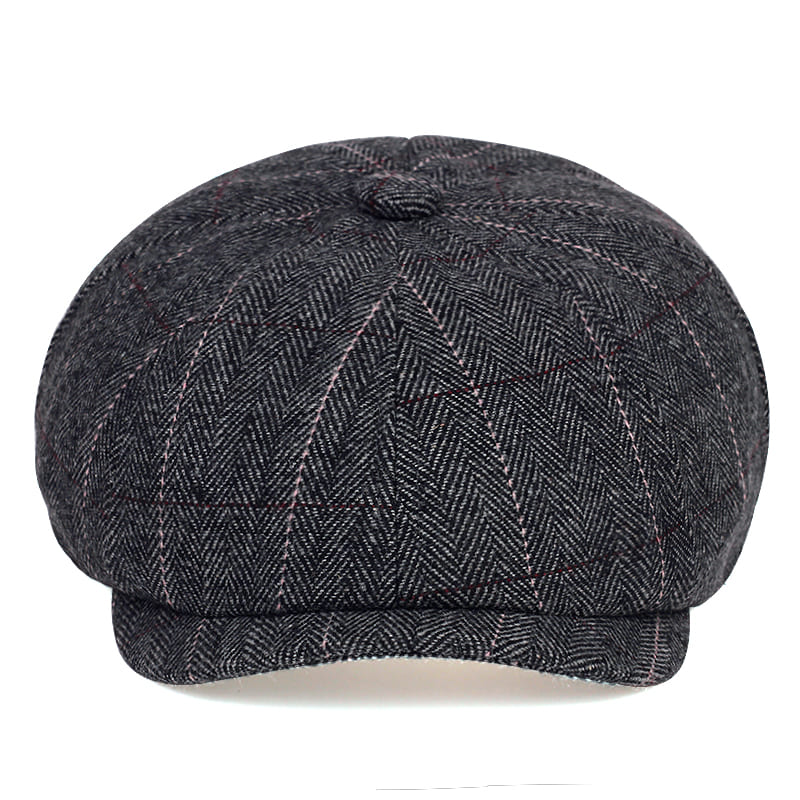 Shelby Striped Newsboy Cap