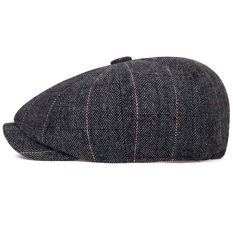 Shelby Striped Newsboy Cap