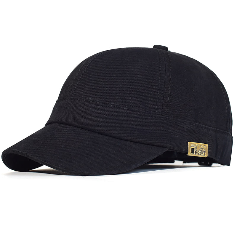 Short Brim Plain Baseball Cap