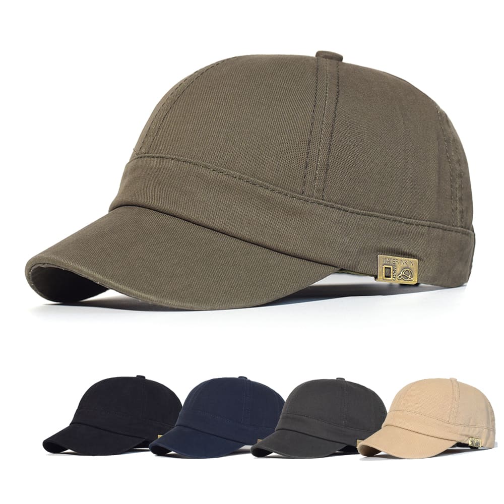 Short Brim Plain Baseball Cap