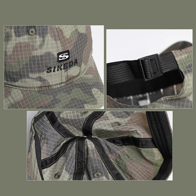 Sikeda Adjustable Camouflage Short-Brim Baseball Cap