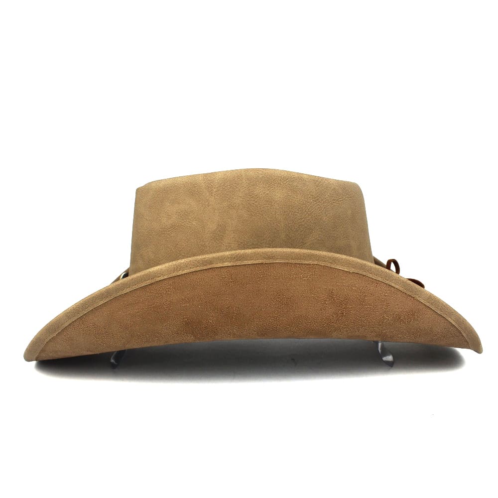 Silver Taurus Genuine Leather Cowboy Hat