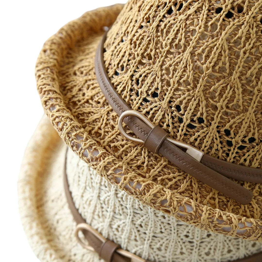 Siracusa Sun Rolled Brim Raffia Bucket Hat