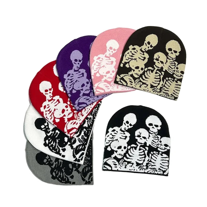 Skeleton Parade Halloween Winter Knitted Beanie