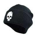 Skull Striped Knitted Beanie