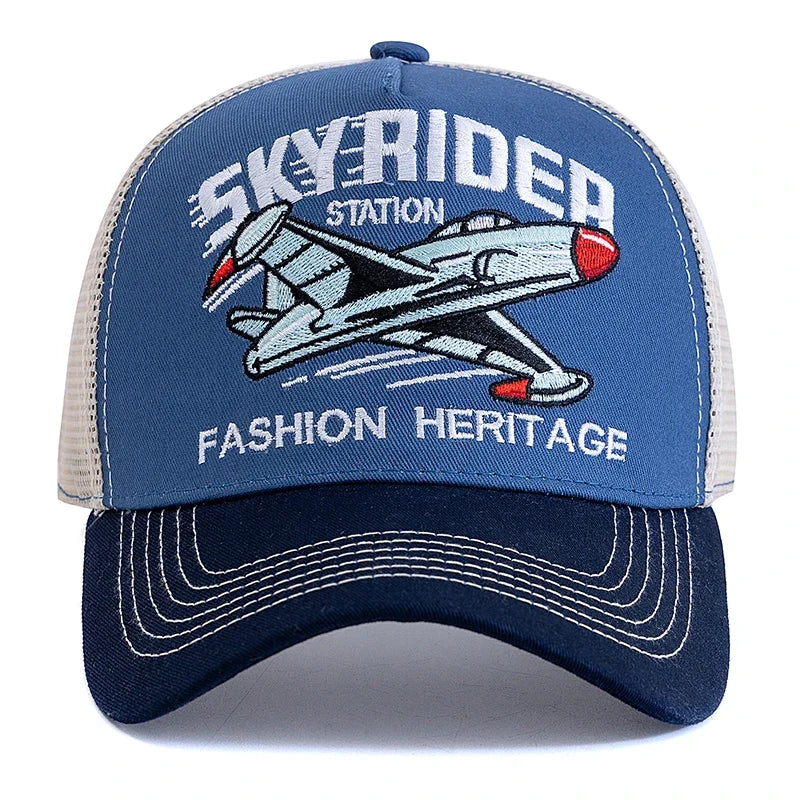Sky Rider Station Baseball Trucker Cap