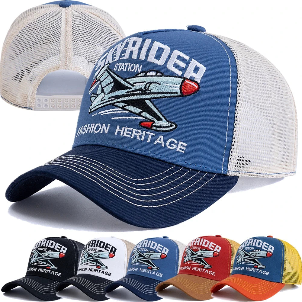 Sky Rider Station Baseball Trucker Cap