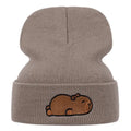 Sleeping Capybara Winter Knitted Beanie