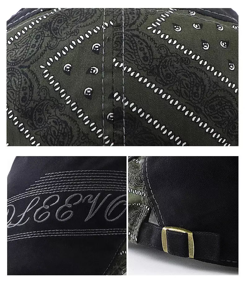 Sleevo Ethnic Patchwork Flat Cap