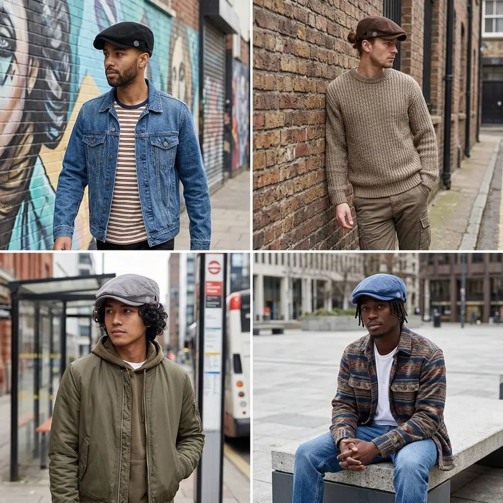 Smile 1991 Corduroy Flat Cap