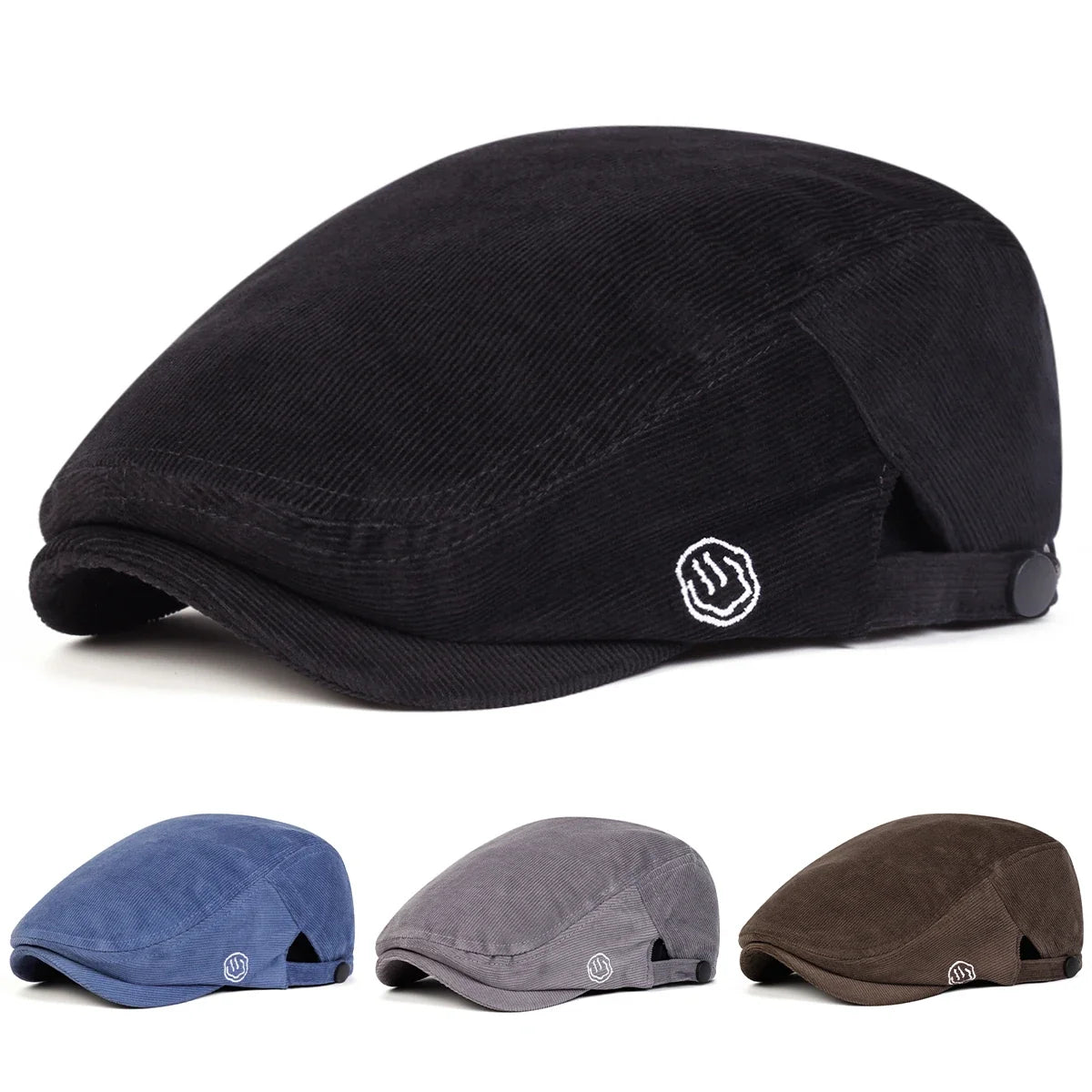 Smile 1991 Corduroy Flat Cap