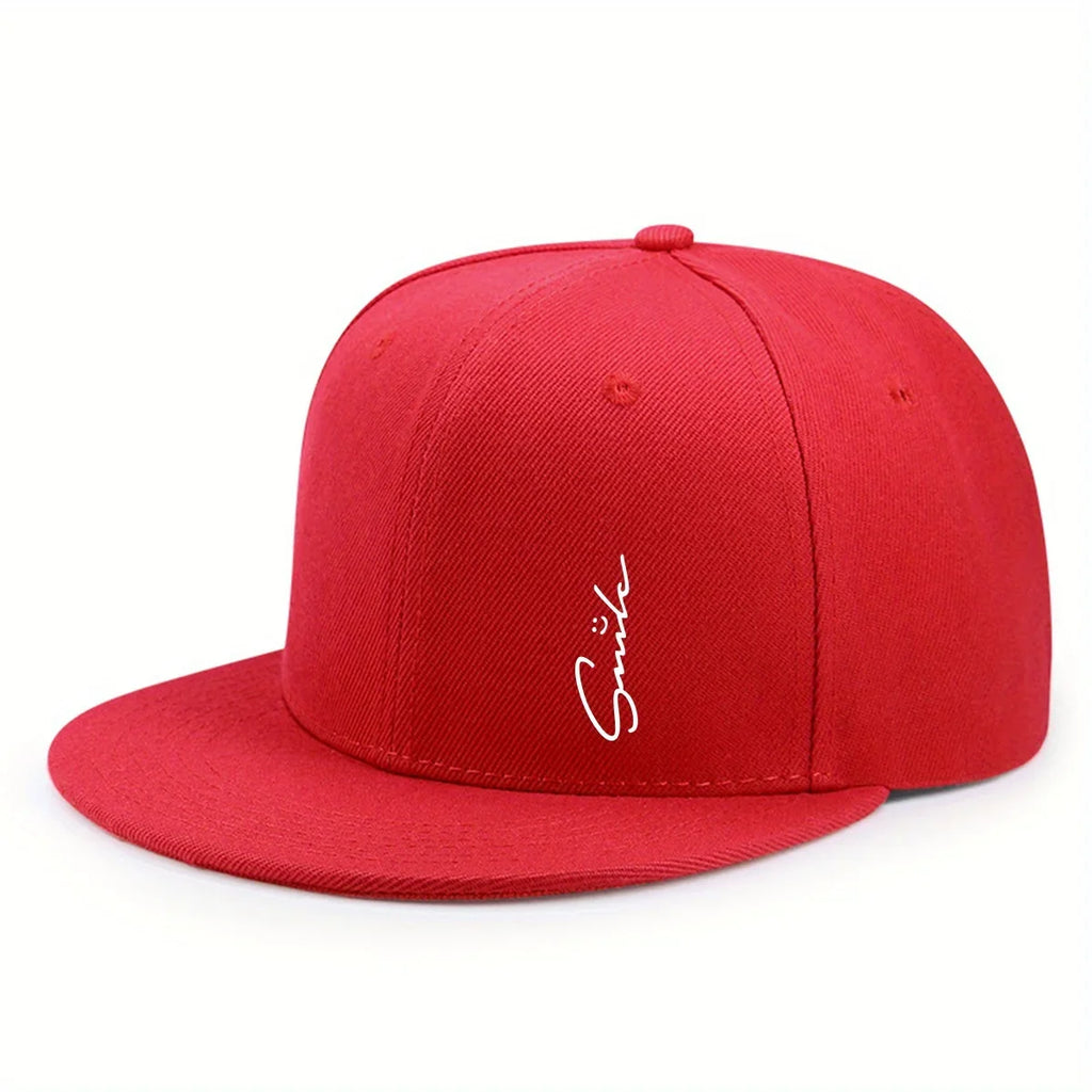 Smile Plain Cotton Snapback Cap