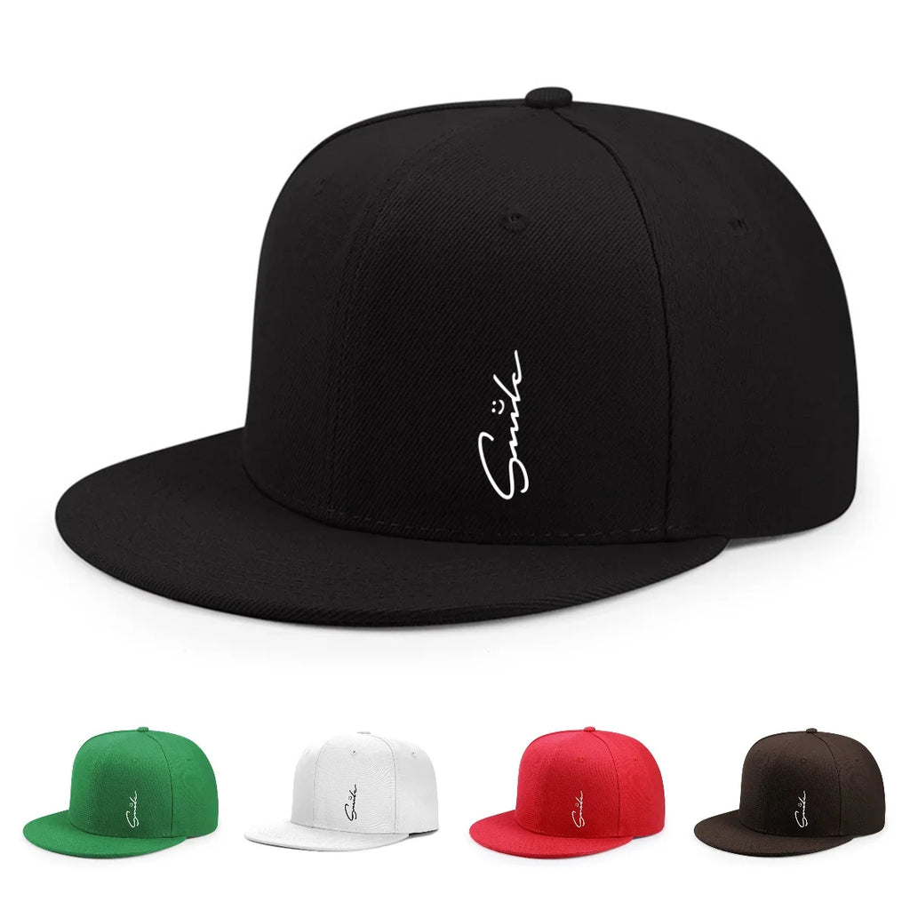 Smile Plain Cotton Snapback Cap