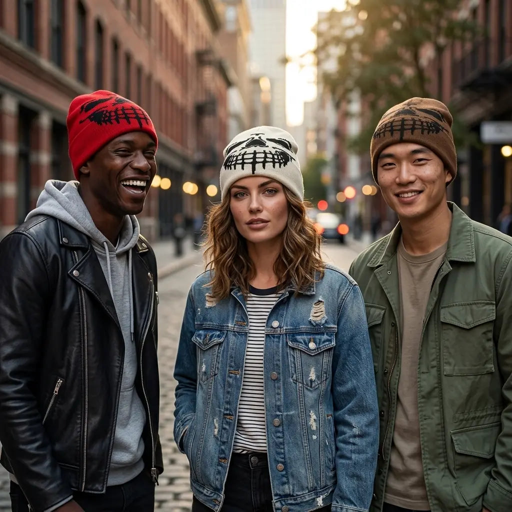 Smiling Death Knitted Beanie