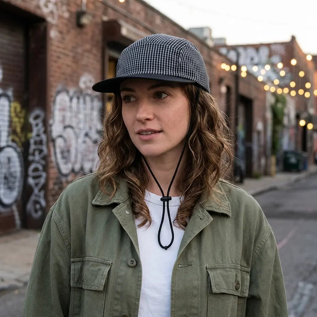 Solverson Retro Plaid 5-Panels Cap