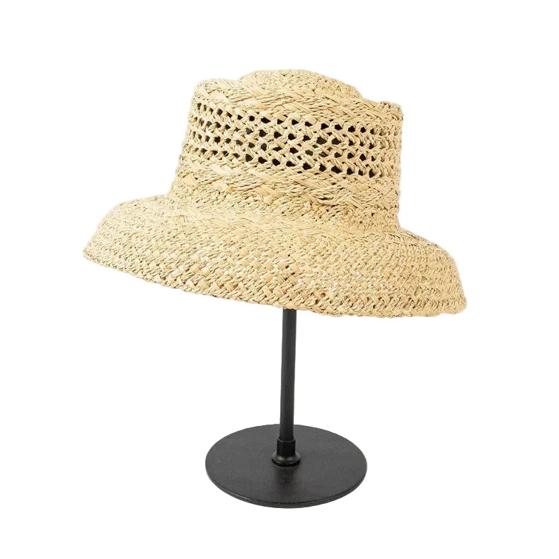 Sorrento Sun Handmade Raffia Bucket Porkpie Hat