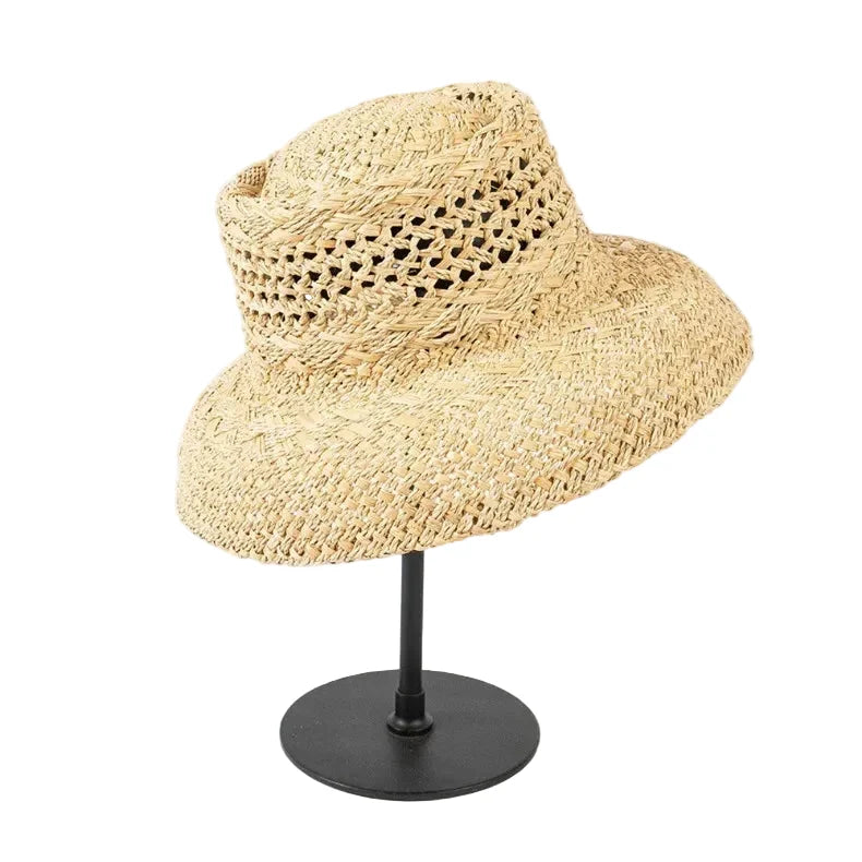 Sorrento Sun Handmade Raffia Bucket Porkpie Hat