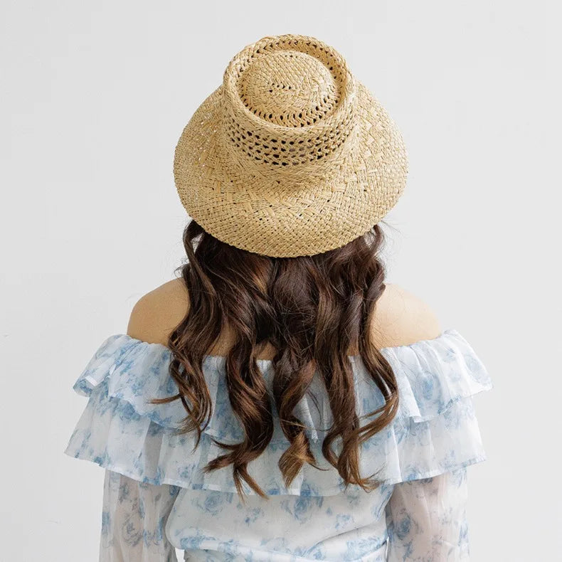 Sorrento Sun Handmade Raffia Bucket Porkpie Hat
