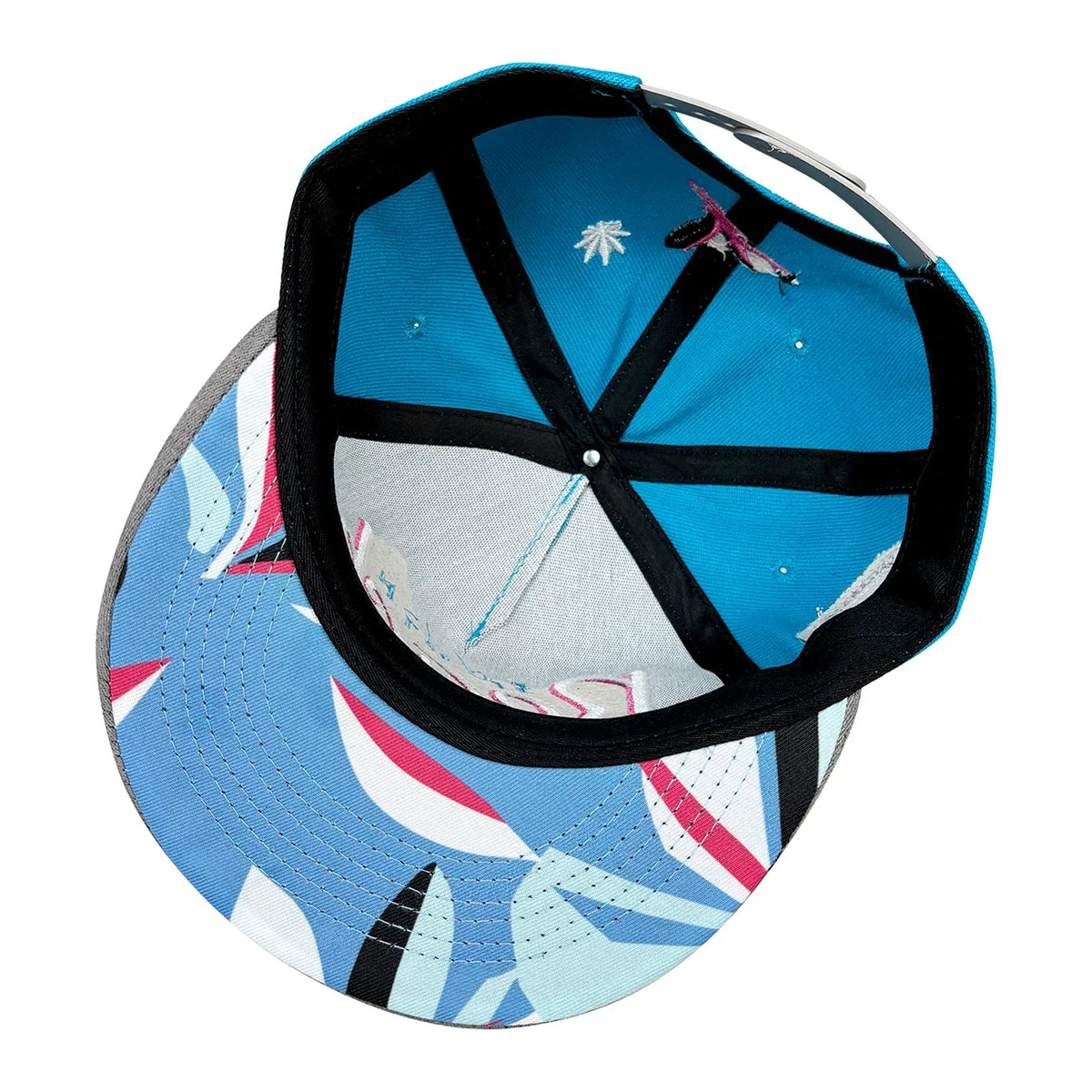 South Beach Turquoise Blue Snapback Cap