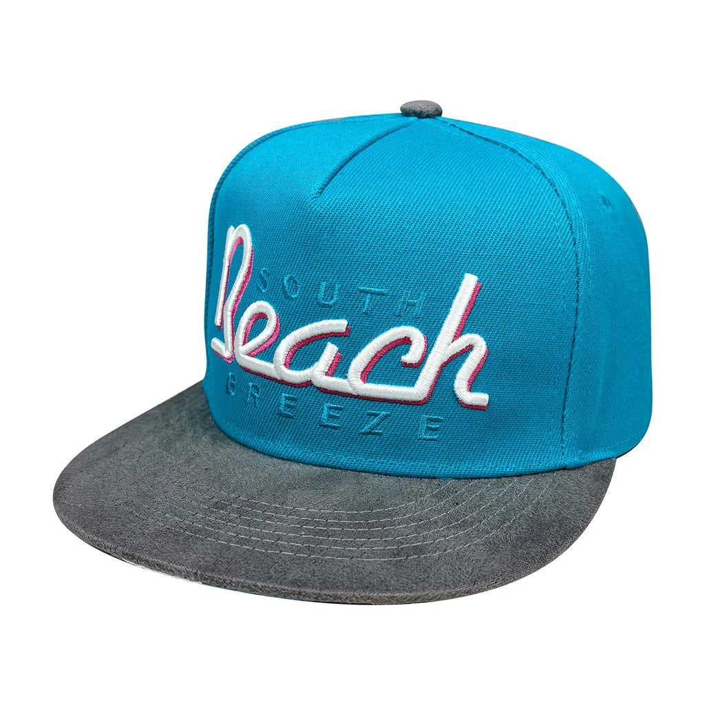 South Beach Turquoise Blue Snapback Cap