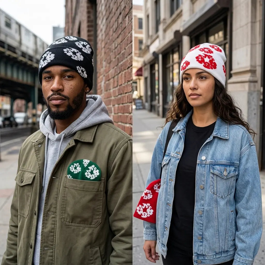 Spring Dreams Floral Knitted Beanie