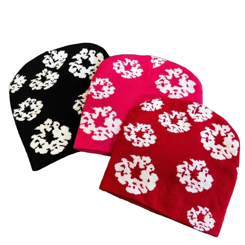 Spring Dreams Floral Knitted Beanie
