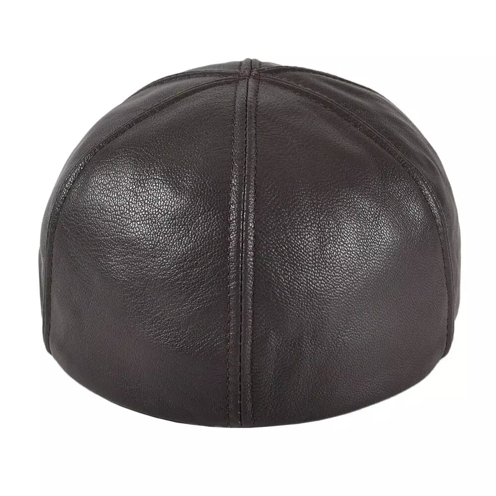 Springville Genuine Leather Flat Cap