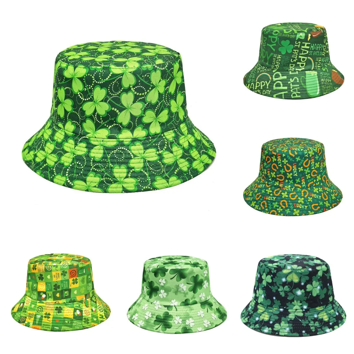 St Patrick's Day Reversible Bucket Hat