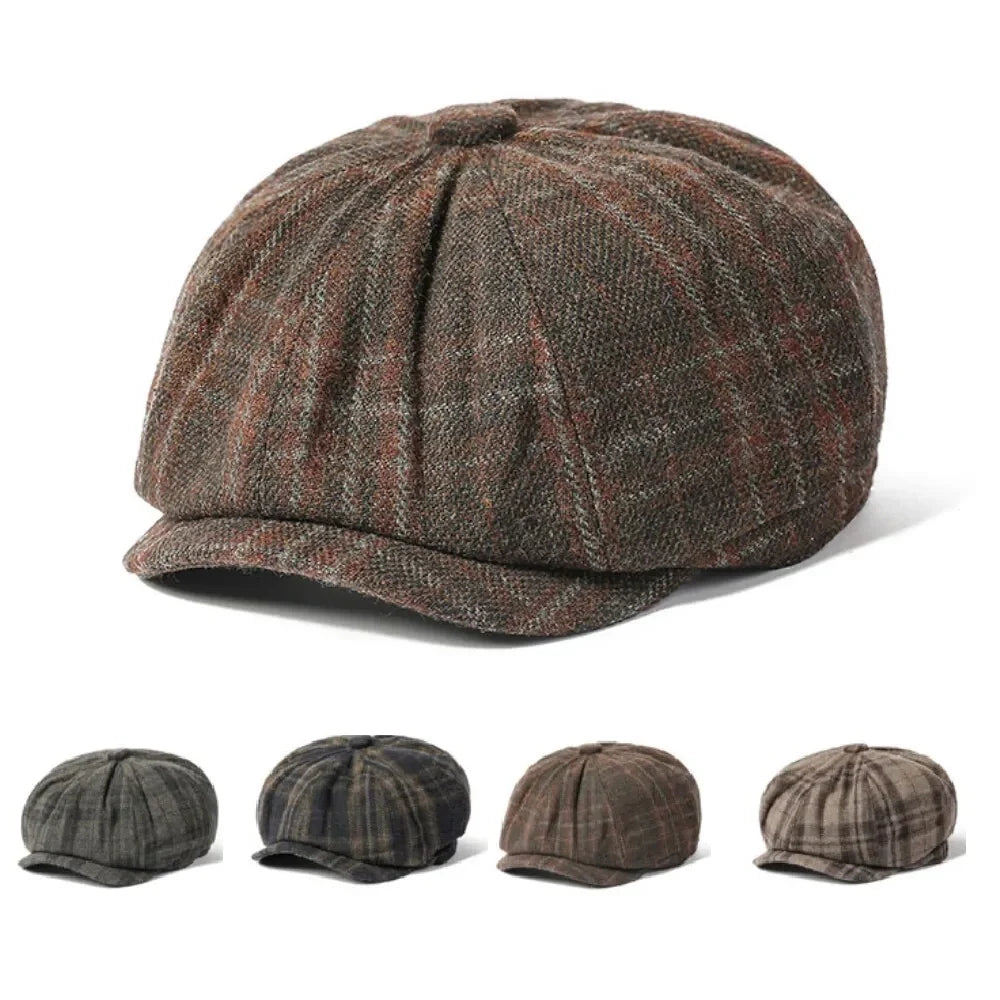 Stafford Tartan Cotton Newsboy Cap