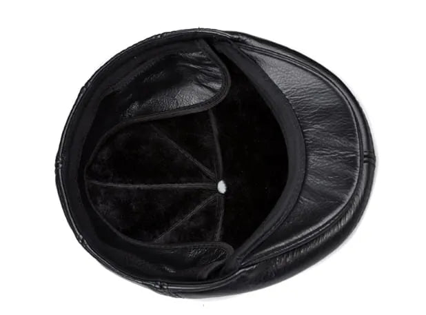 Stanley Earflaps Genuine Leather Flat Cap
