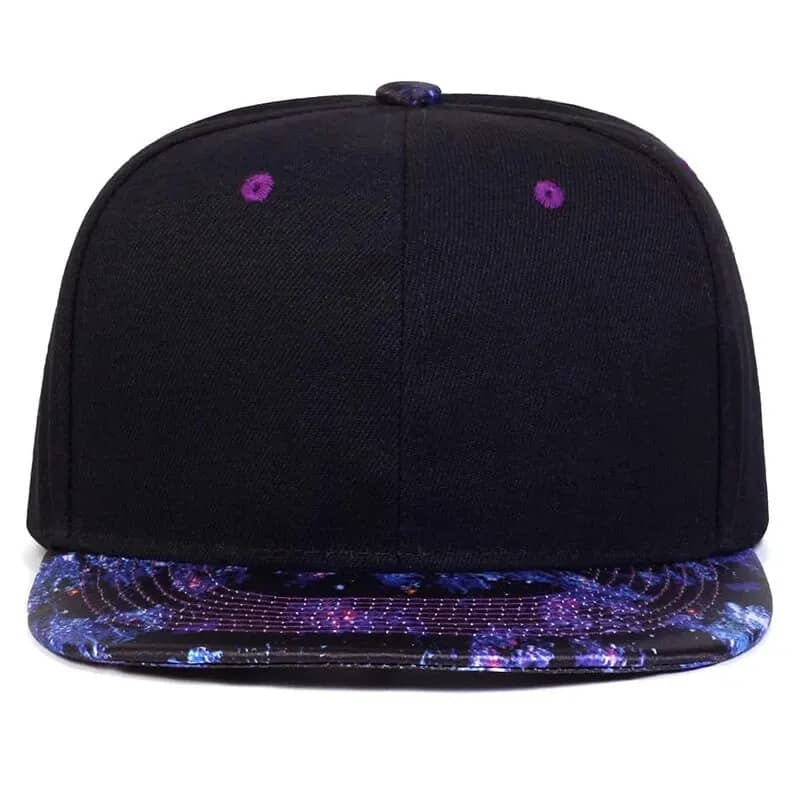 Starry Sky Black Snapback Cap