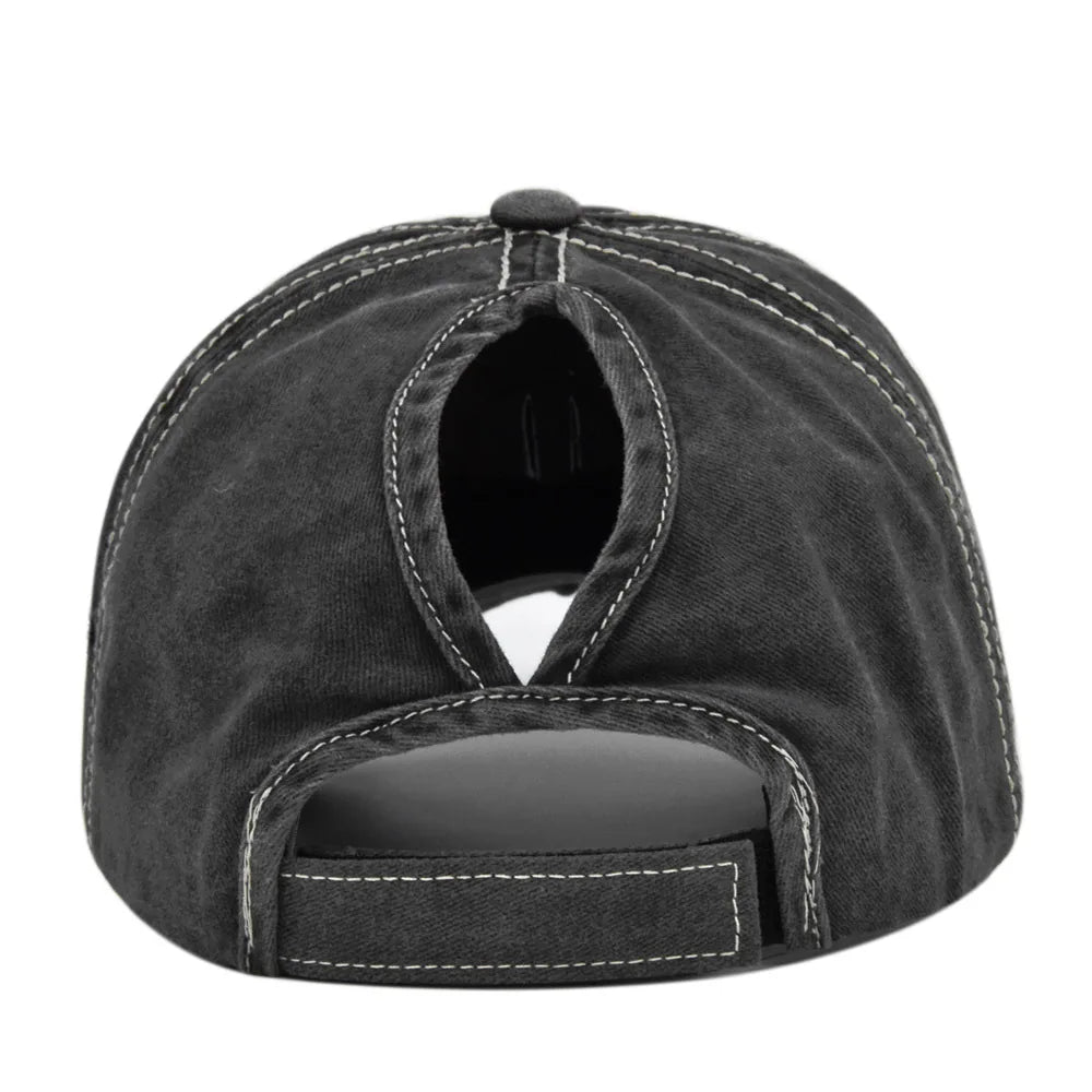 Stars Scratched Washed Cotton Baseball Cap