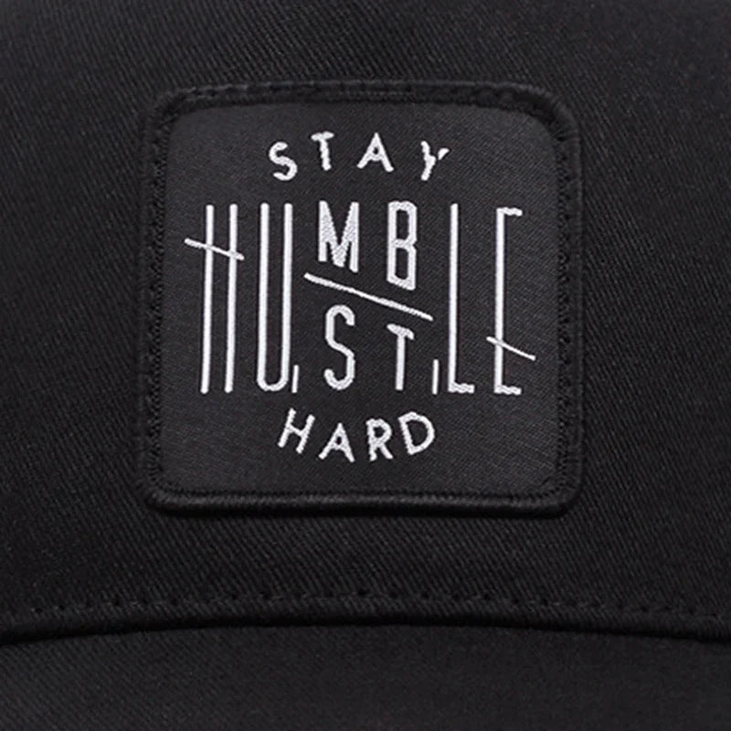 Stay Humble Embroidered Black Trucker Cap