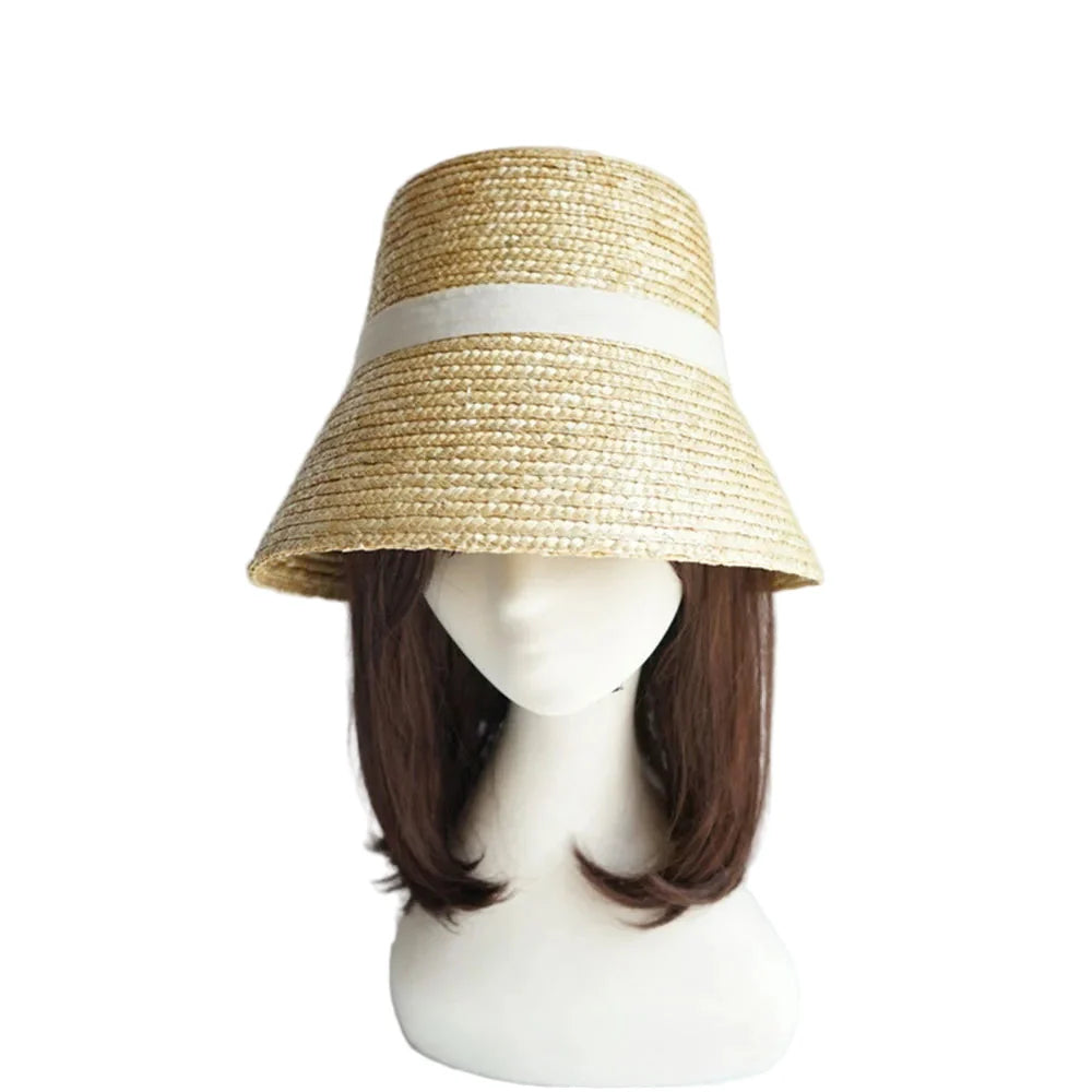 Stockport Handmade Summer Straw Bucket Hat
