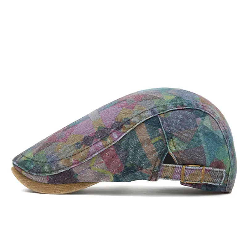 Sullivan Graffiti Geometric Cotton Flat Cap
