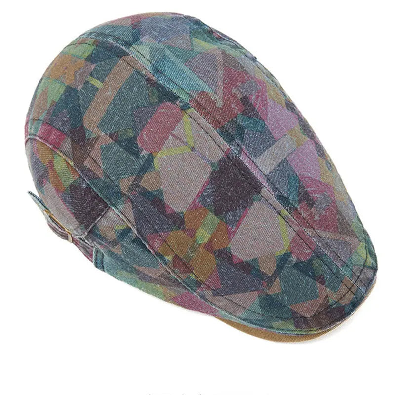 Sullivan Graffiti Geometric Cotton Flat Cap