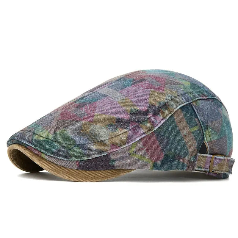 Sullivan Graffiti Geometric Cotton Flat Cap