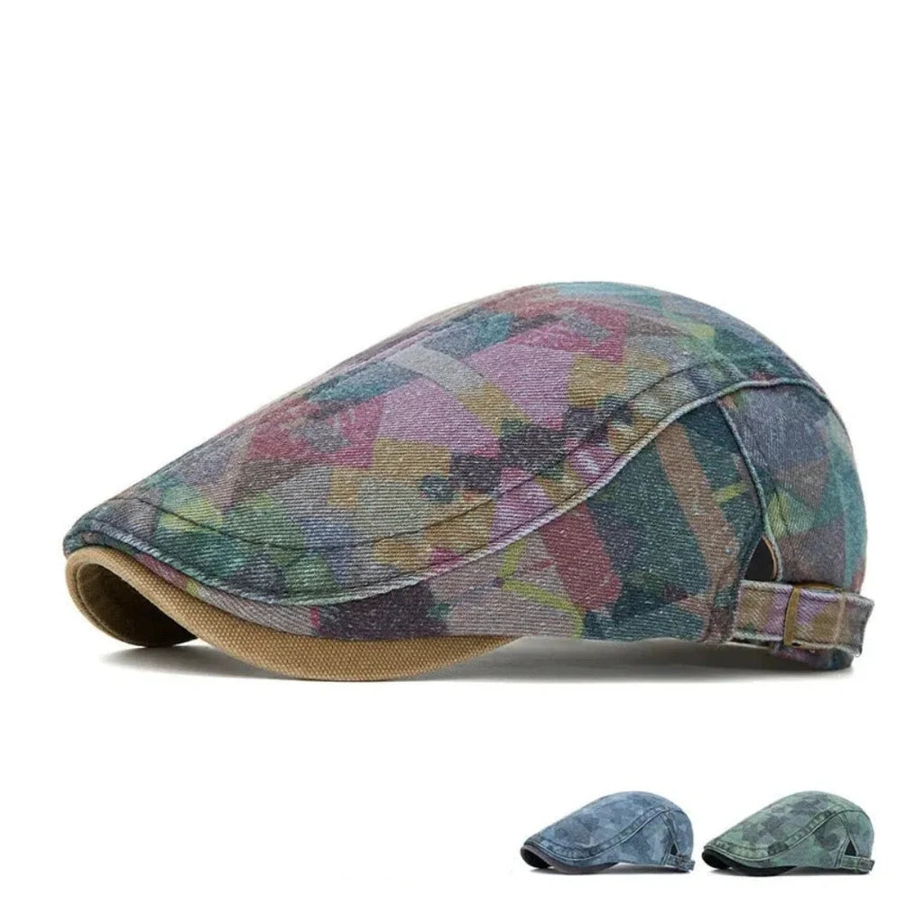 Sullivan Graffiti Geometric Cotton Flat Cap