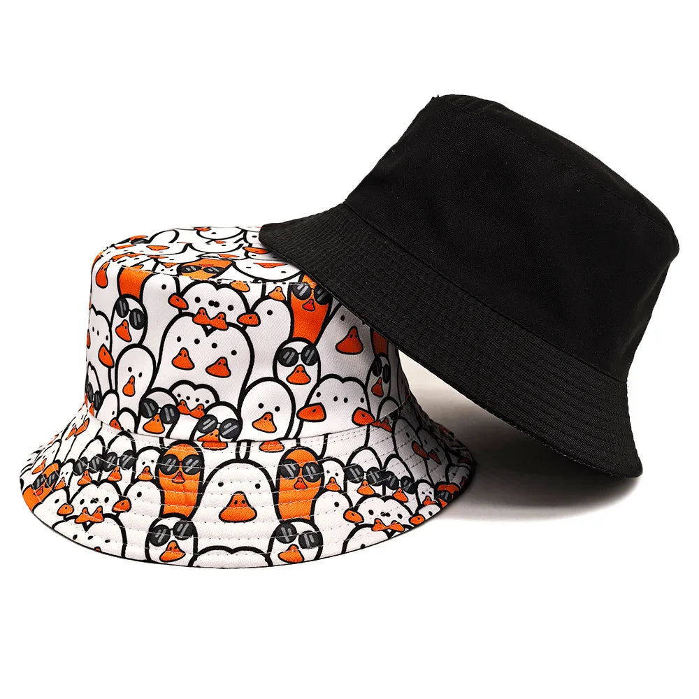 Sunglasses Ducks Reversible Bucket Hat
