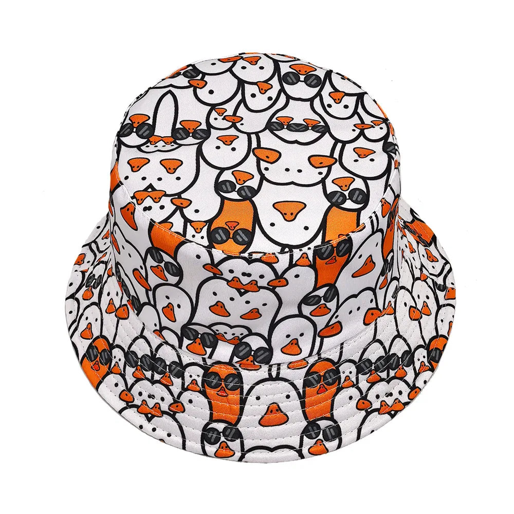 Sunglasses Ducks Reversible Bucket Hat
