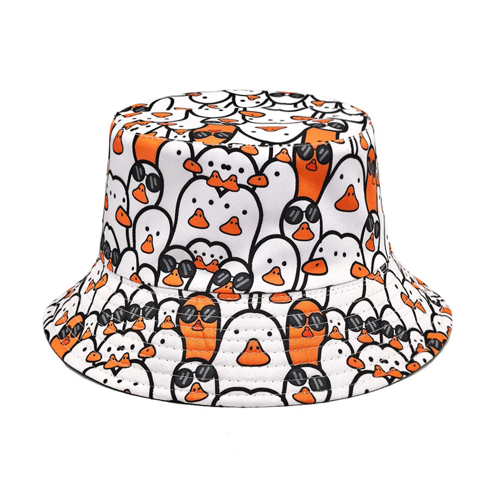 Sunglasses Ducks Reversible Bucket Hat