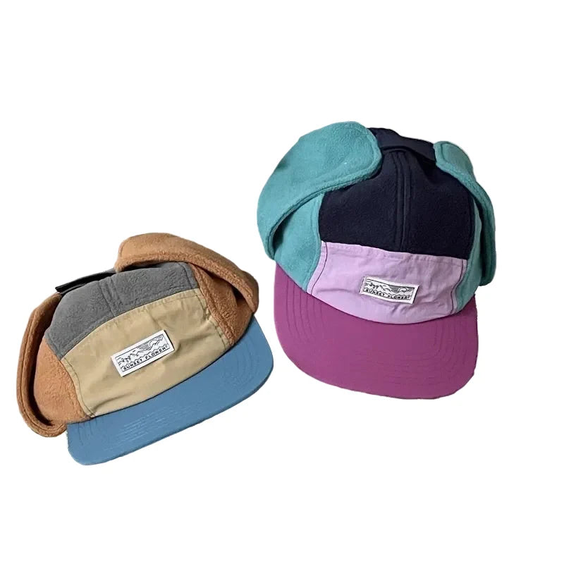 Sunset Flower Winter Earflaps 5-Panels Cap