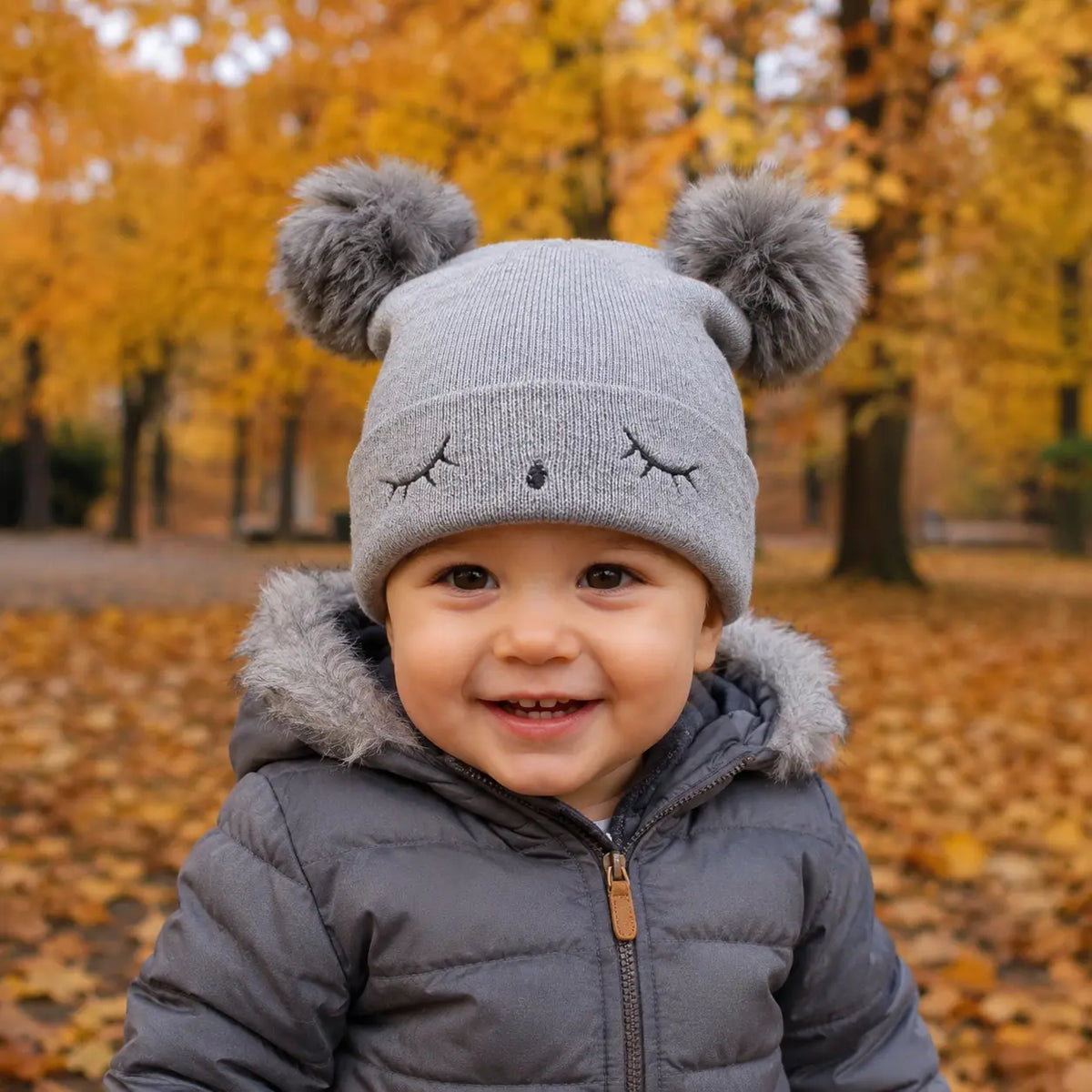 Sweat Heart Kids Winter Pom-Pom Beanie