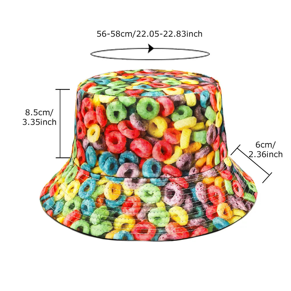 Sweet Loops Multicolor Reversible Bucket Hat