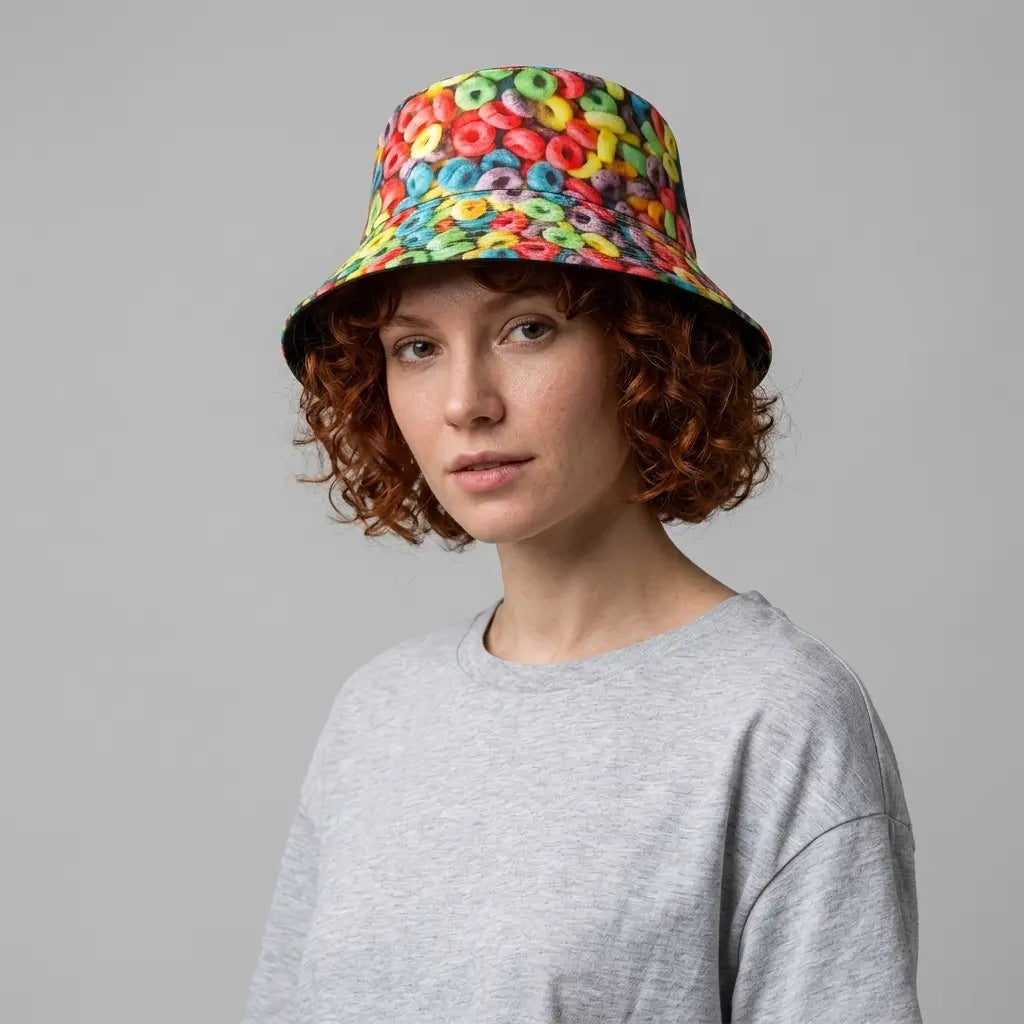 Sweet Loops Multicolor Reversible Bucket Hat