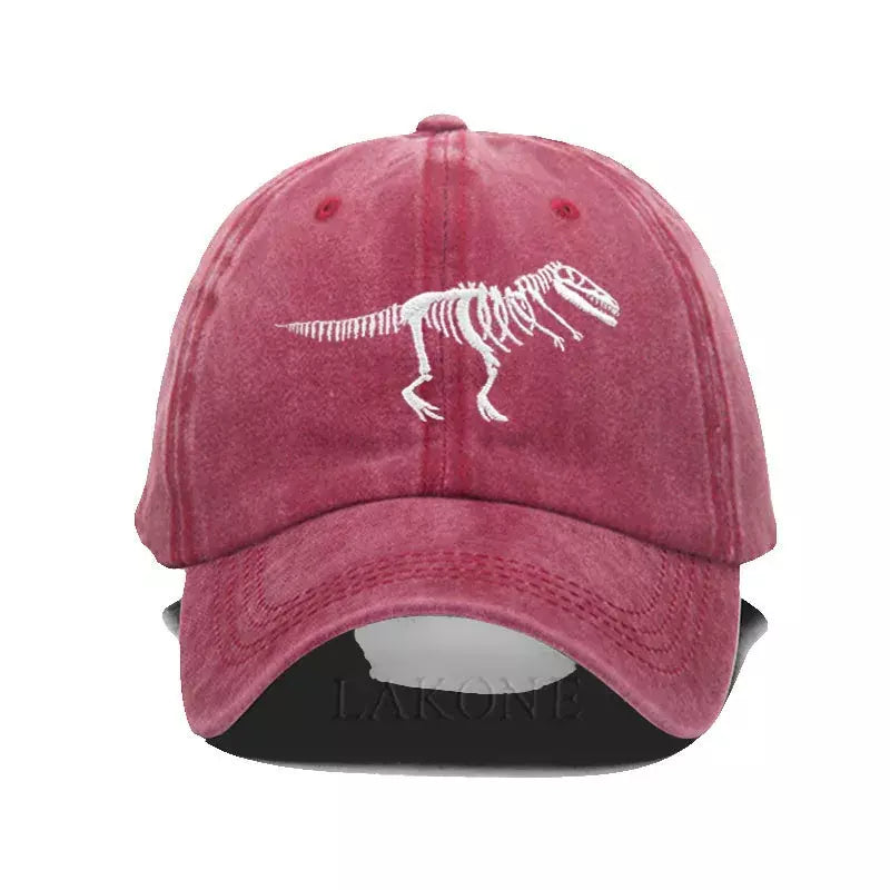 T-Rex Dinosaur Skeleton Cotton Baseball Cap